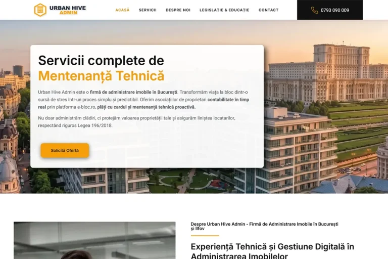 Site de prezentare business Administrareblocuri.ro - optimizat de WebHive