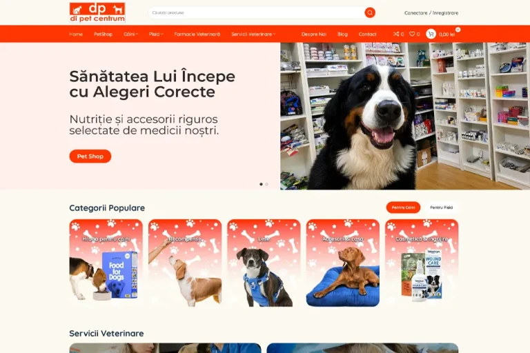 Magazin online farmacie veterinară Di-Pet.ro - e-commerce custom WebHive